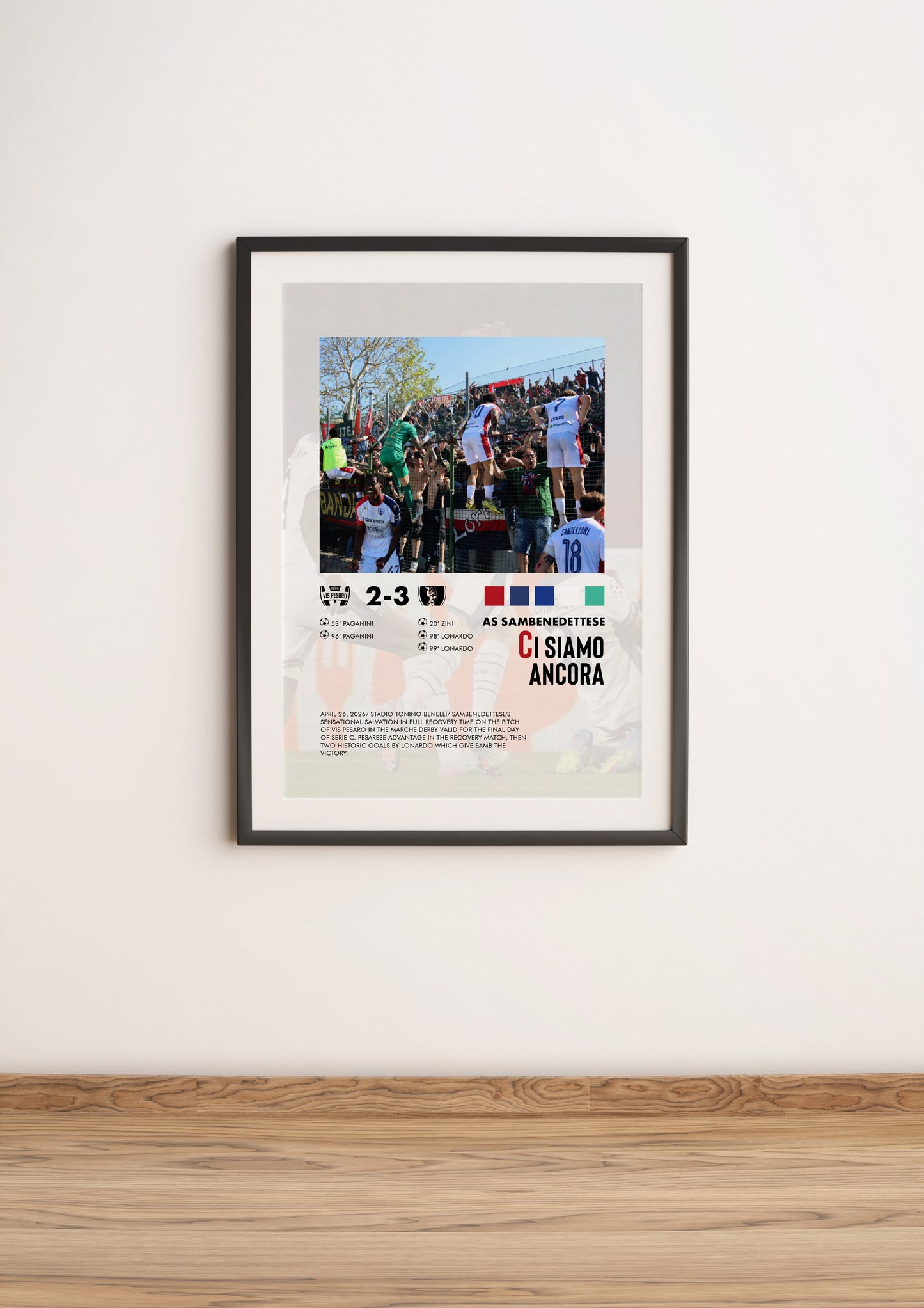 Vis Pesaro-Sambenedettese 2-3 Poster