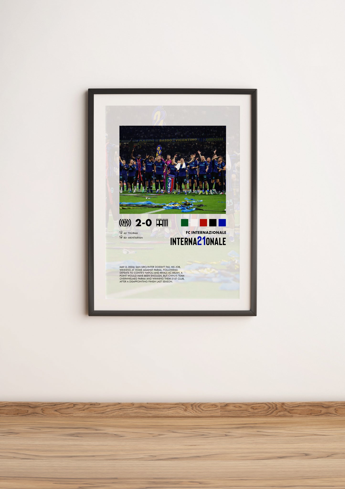 Inter-Parma 2-0 poster