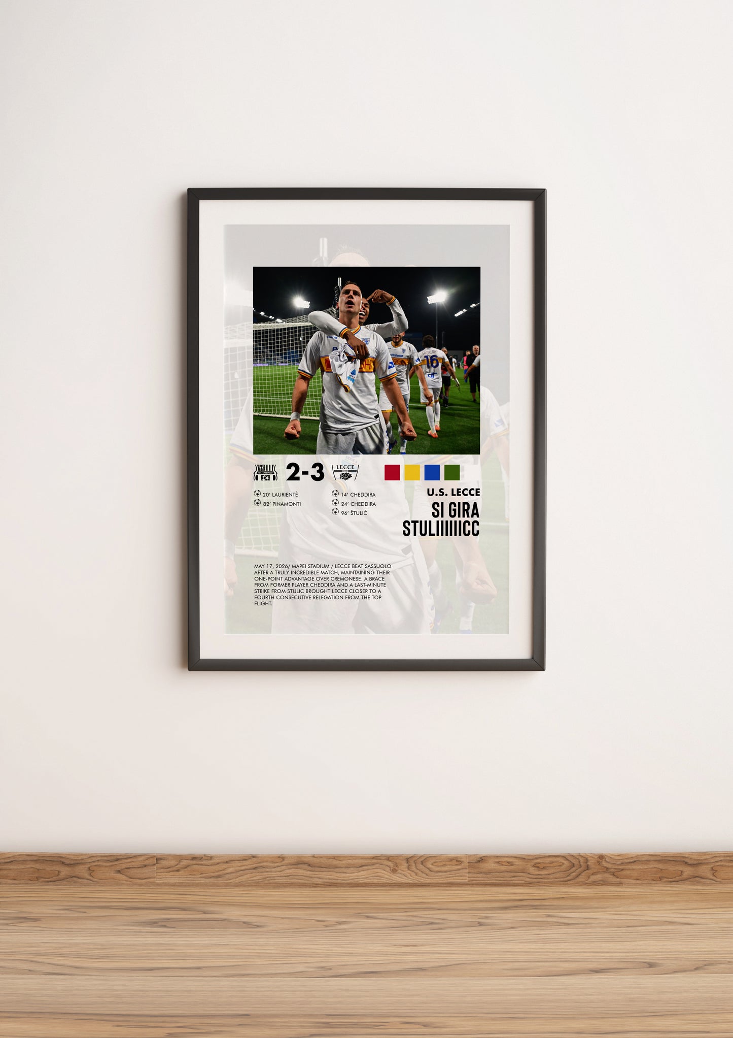 Sassuolo-Lecce 2-3 posters