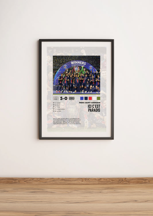 PSG-Inter 5-0 poster