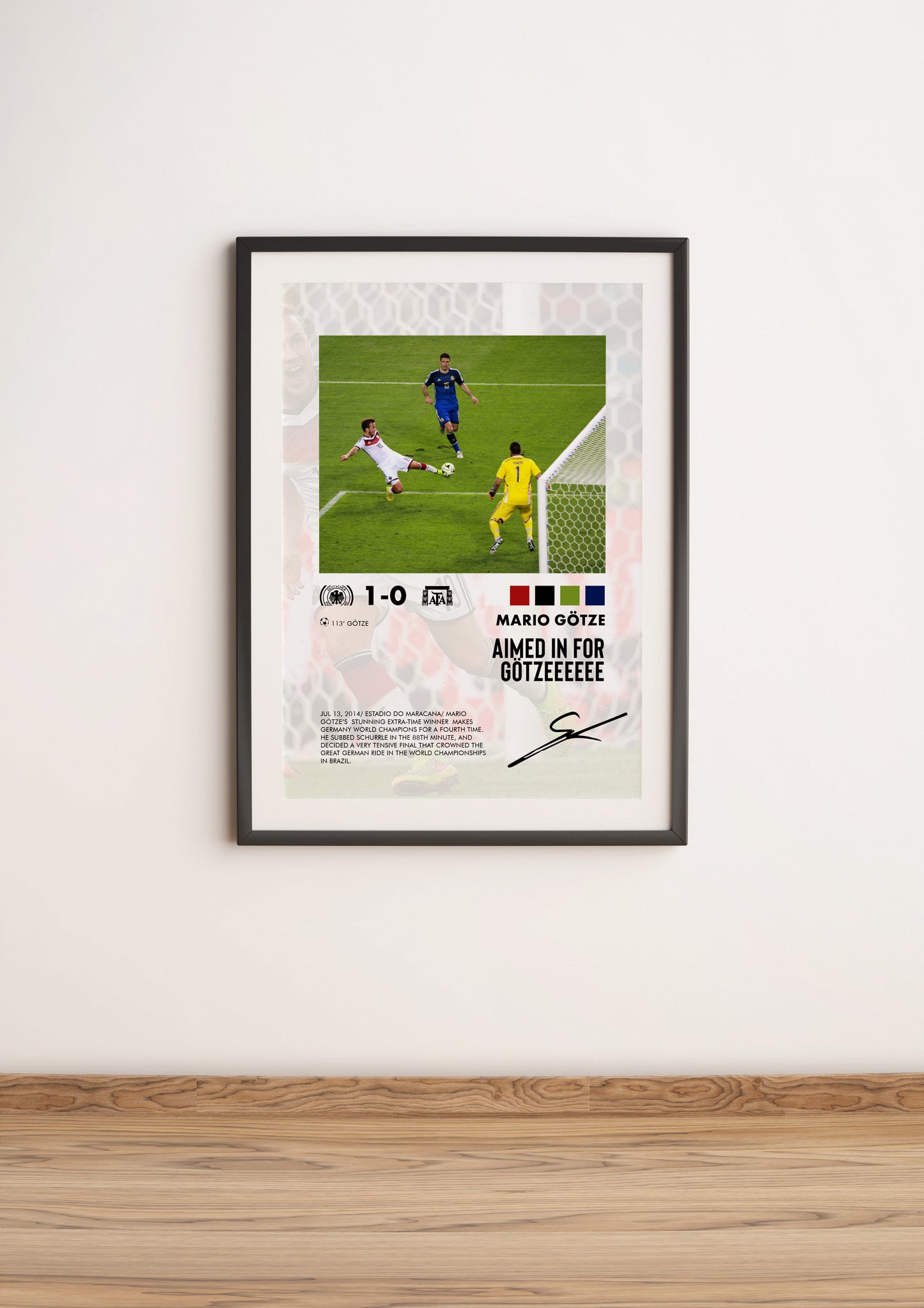 Germany-Argentina 1-0 poster