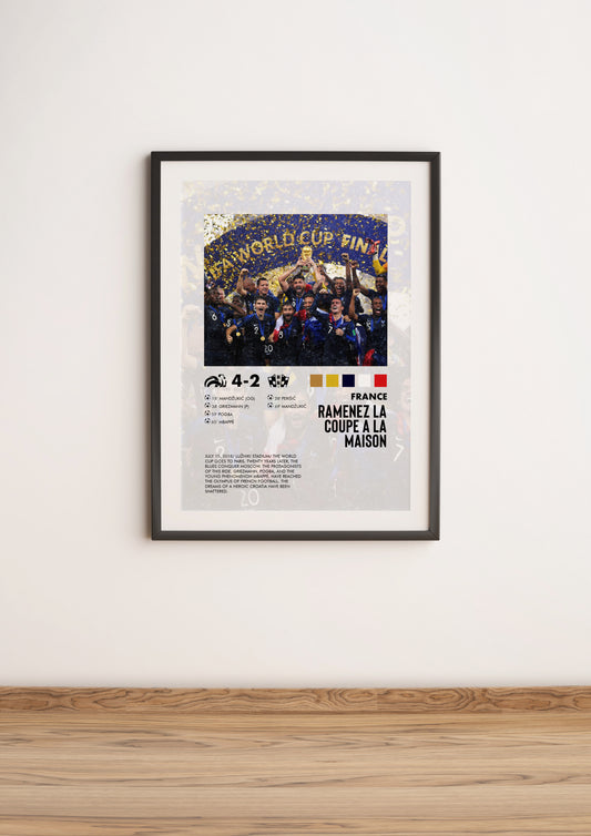 France-Croatia 4-2 poster