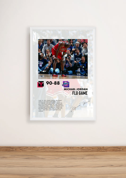 (NBA) Michael Jordan flu game Poster