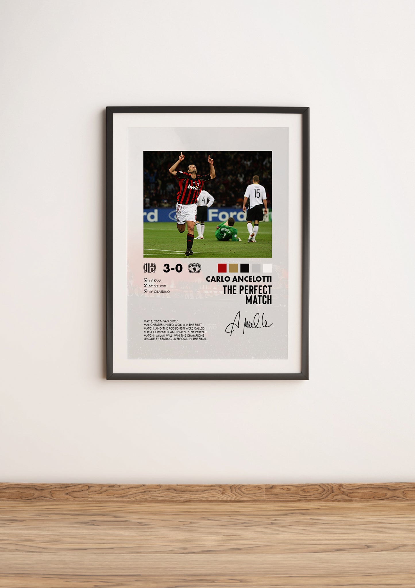 Milan-Manchester United 3-0 poster