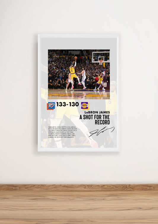 (NBA) Lebron James breaks All-time Point double record poster