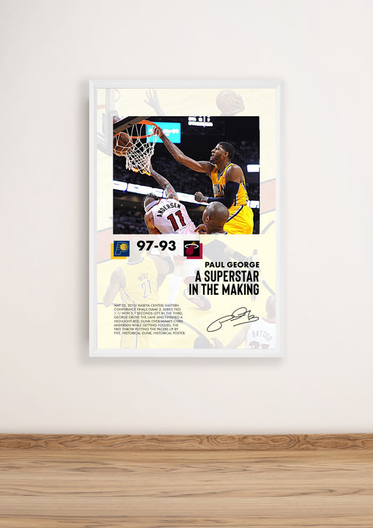 (NBA) Paul George over Chris Andersen Poster