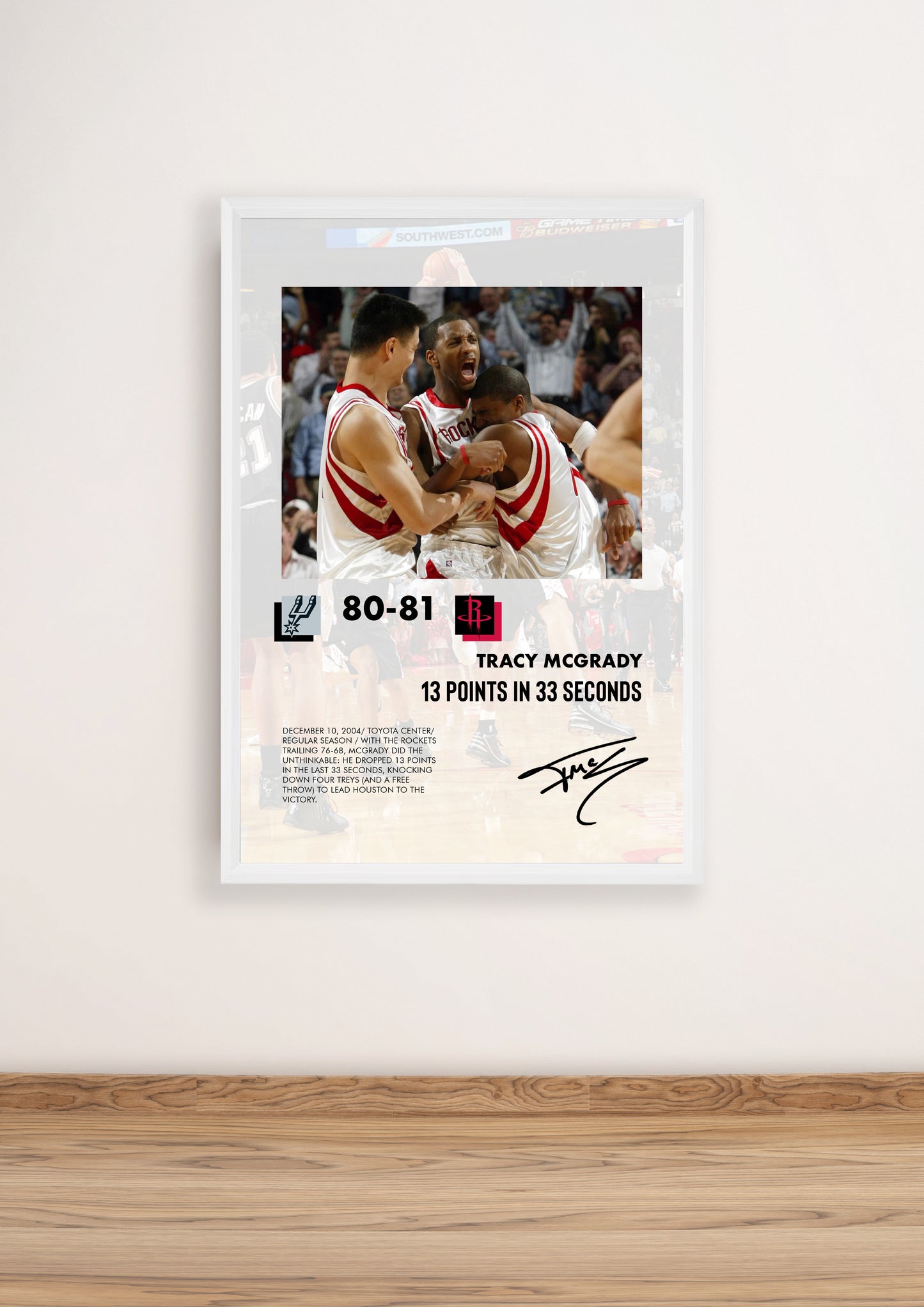 (NBA) Tracy McGrady 13 points in 35 seconds Poster
