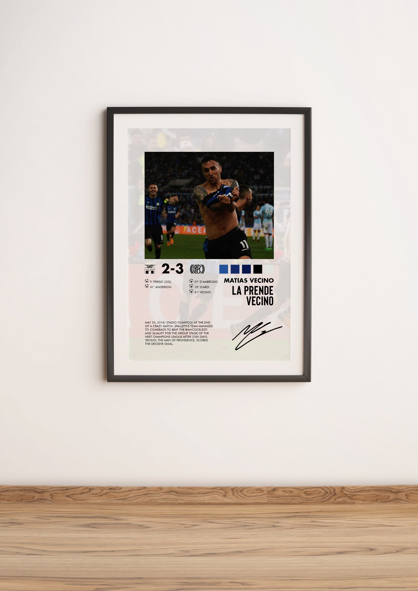 Lazio-Inter 2-3 poster