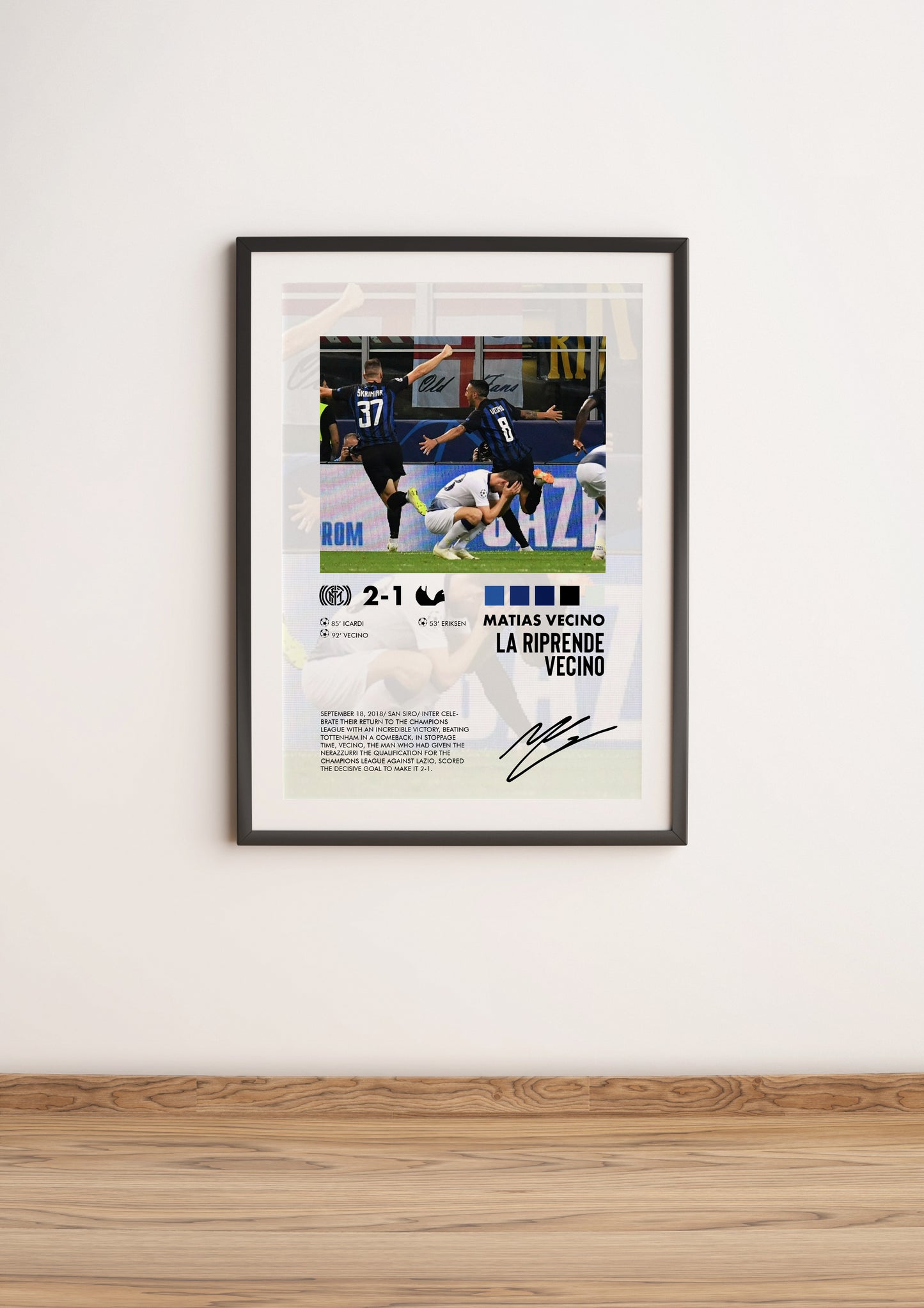 Inter-Tottenham 2-1 poster