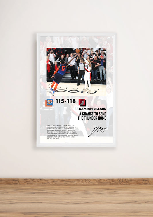 (NBA) Lillard vs OKC Poster