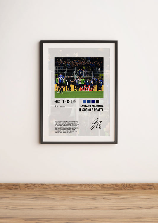 Inter-Milan 1-0 poster