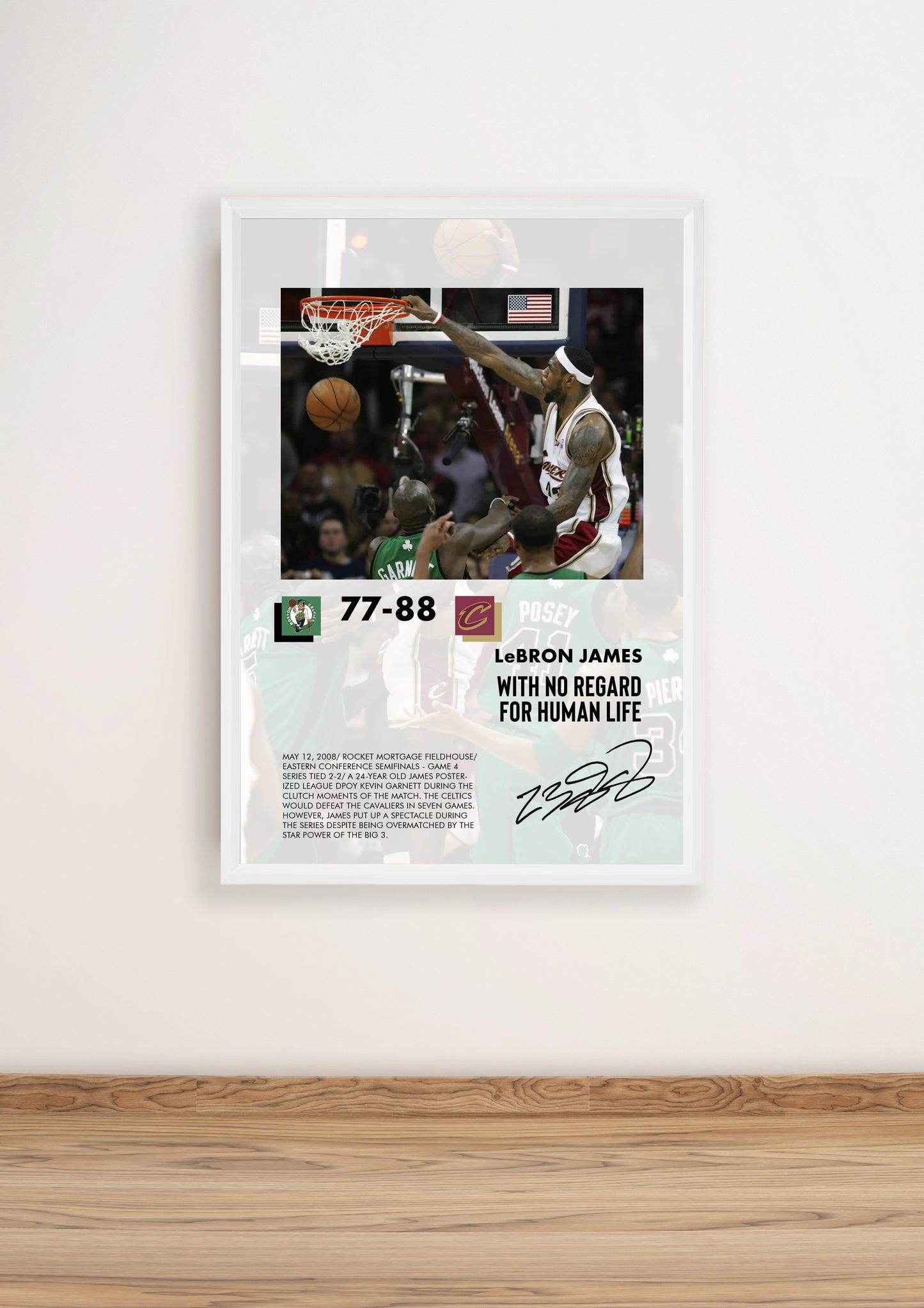 (NBA) LeBron James vs Celtics Poster