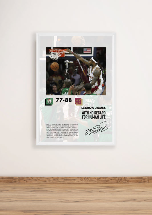 (NBA) LeBron James vs Celtics Poster