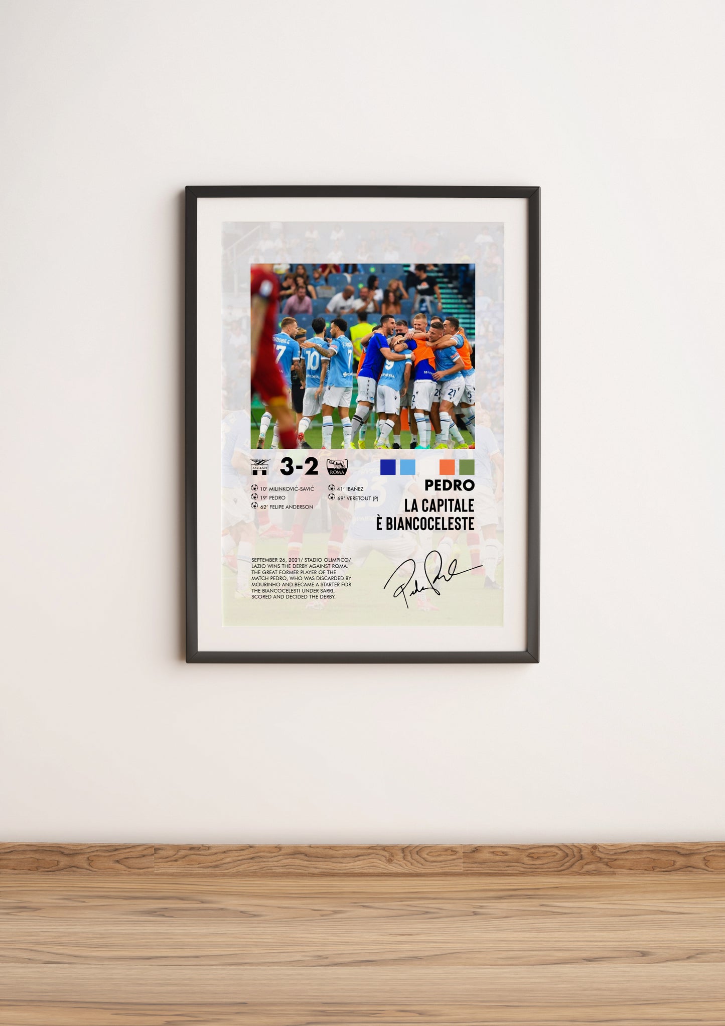 Lazio-Roma 3-2 poster