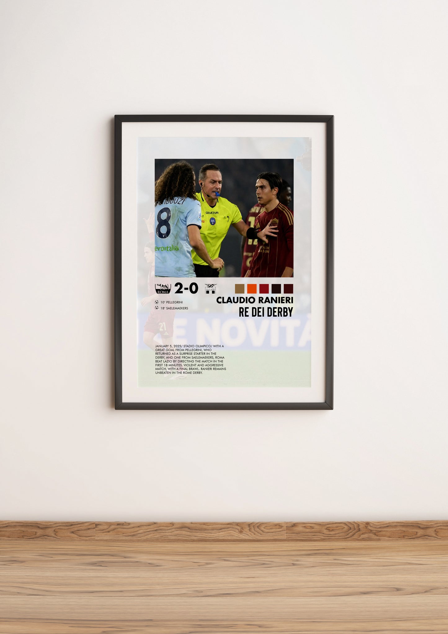 Roma-Lazio 2-0 poster