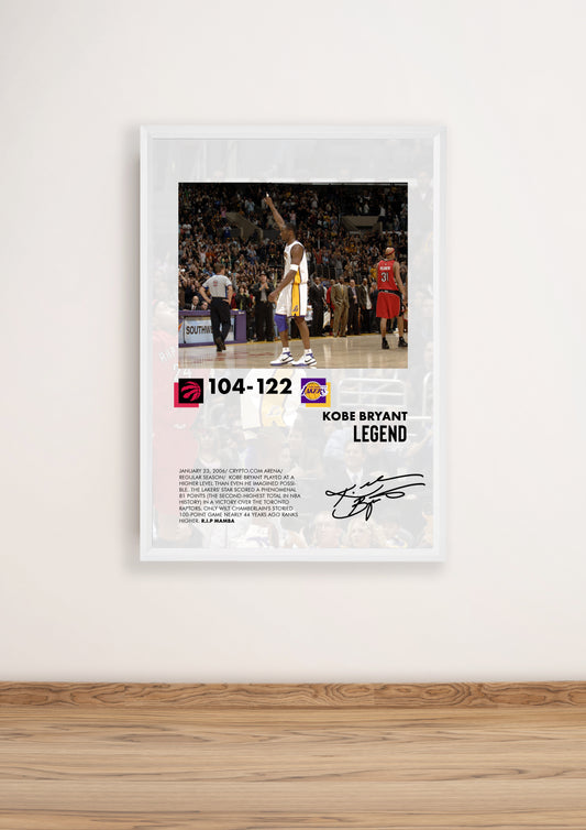 (NBA) Kobe 81 points Poster