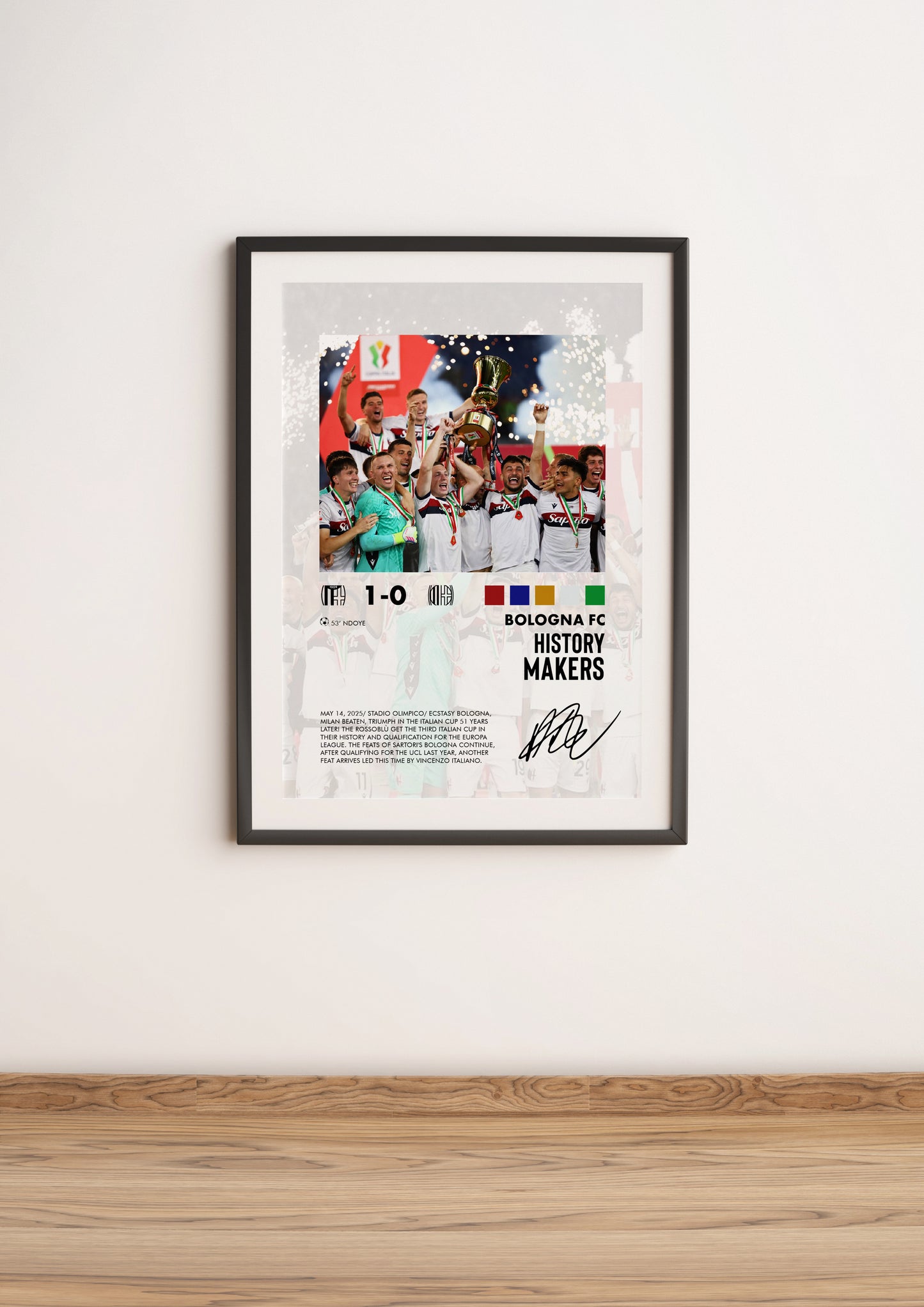 Bologna-Milan 1-0 poster