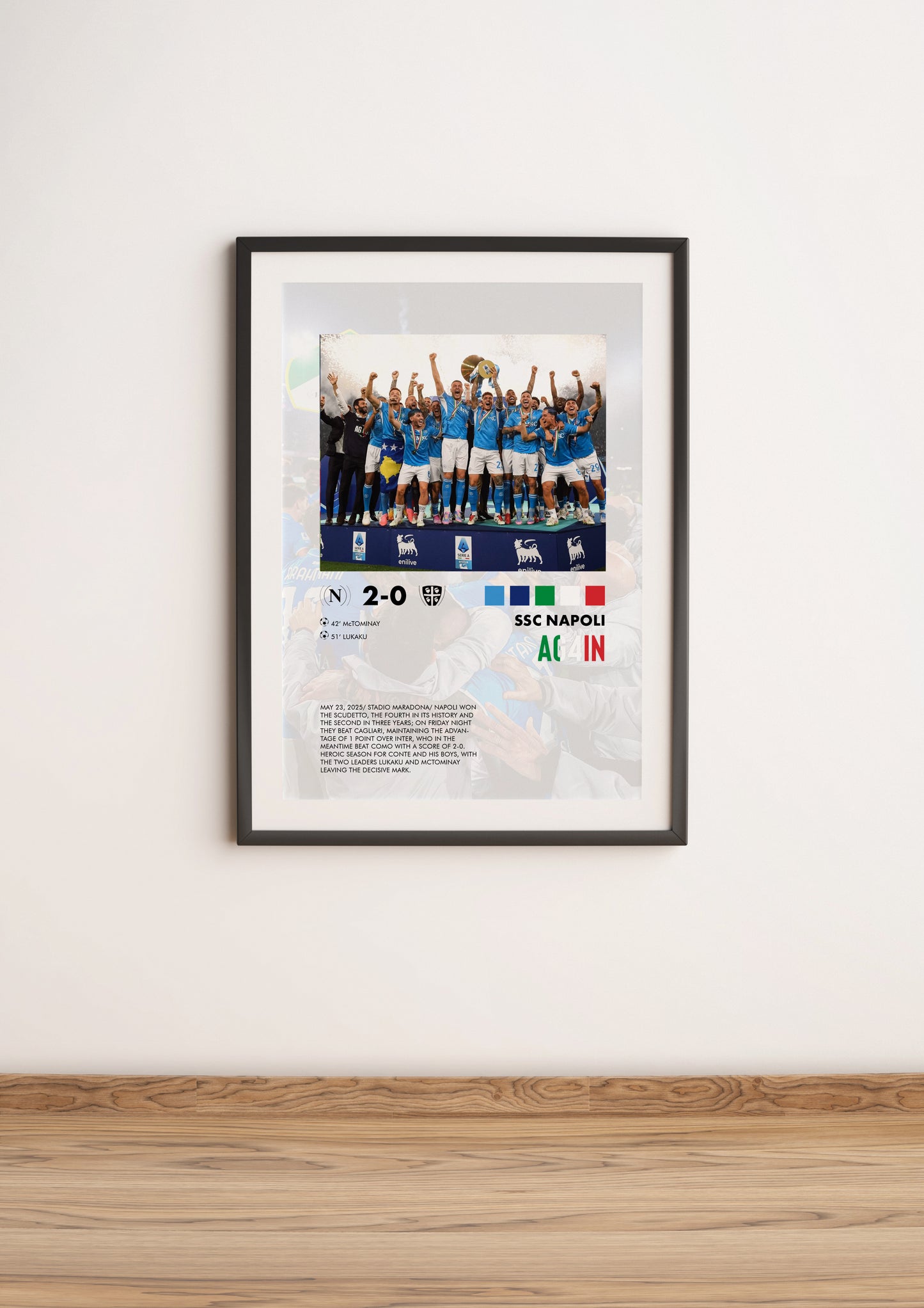 Napoli-Cagliari 2-0 poster