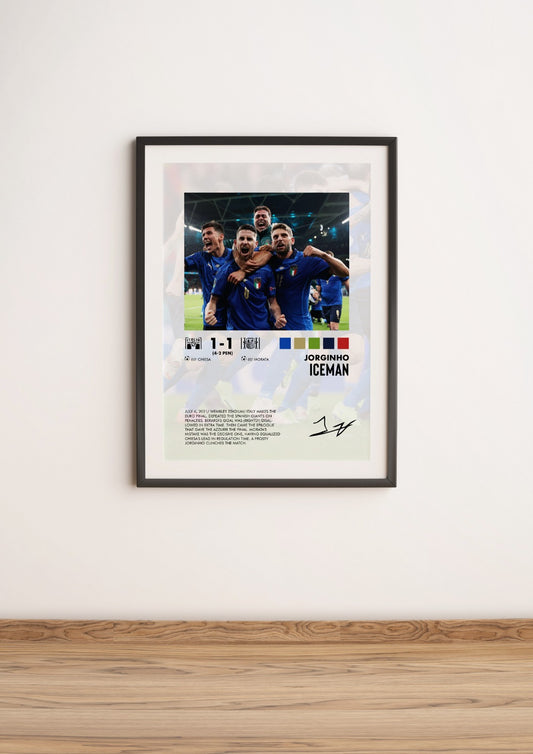 Italy-Spain 1-1 poster