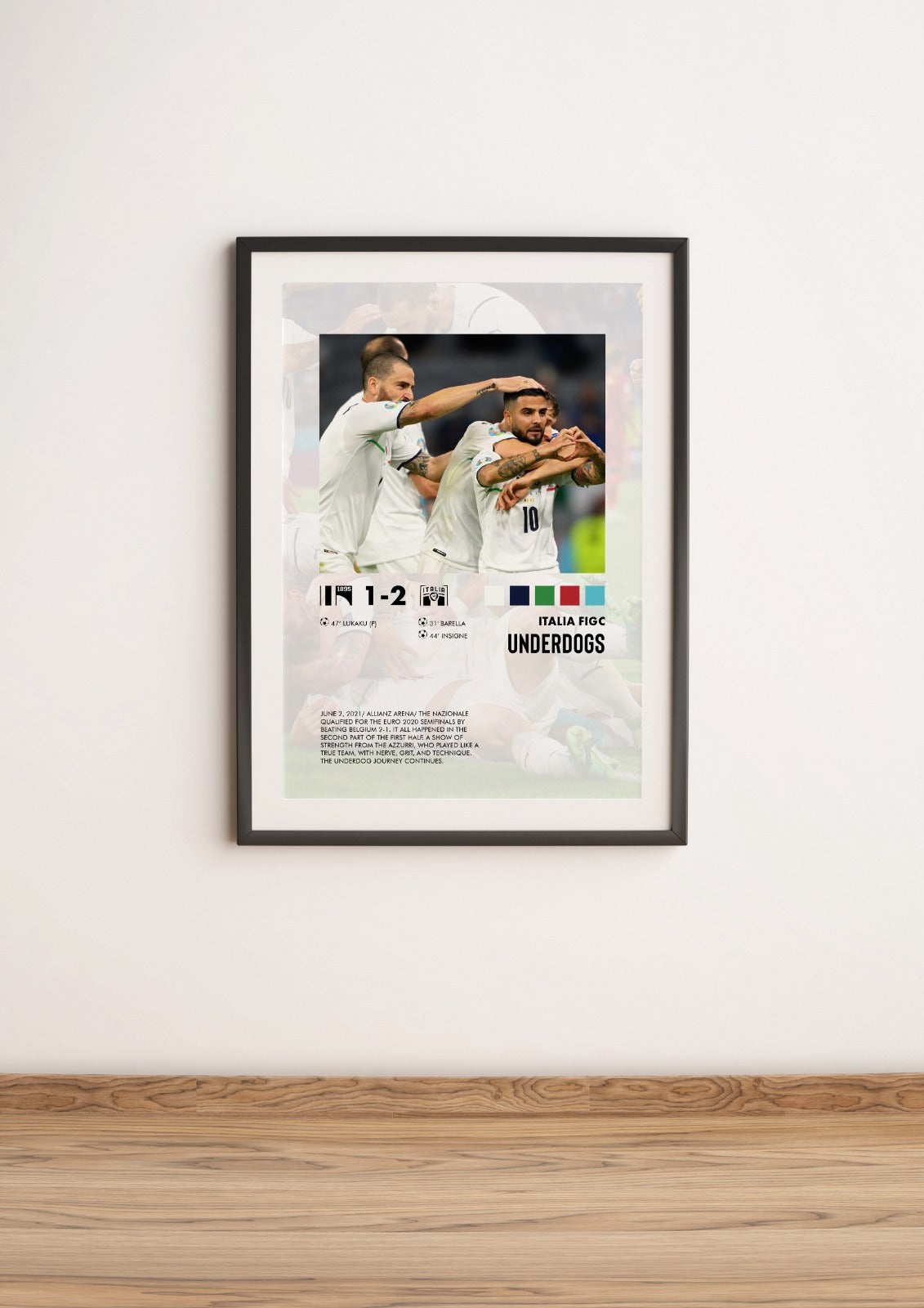 Belgium-Italy 1-2 poster