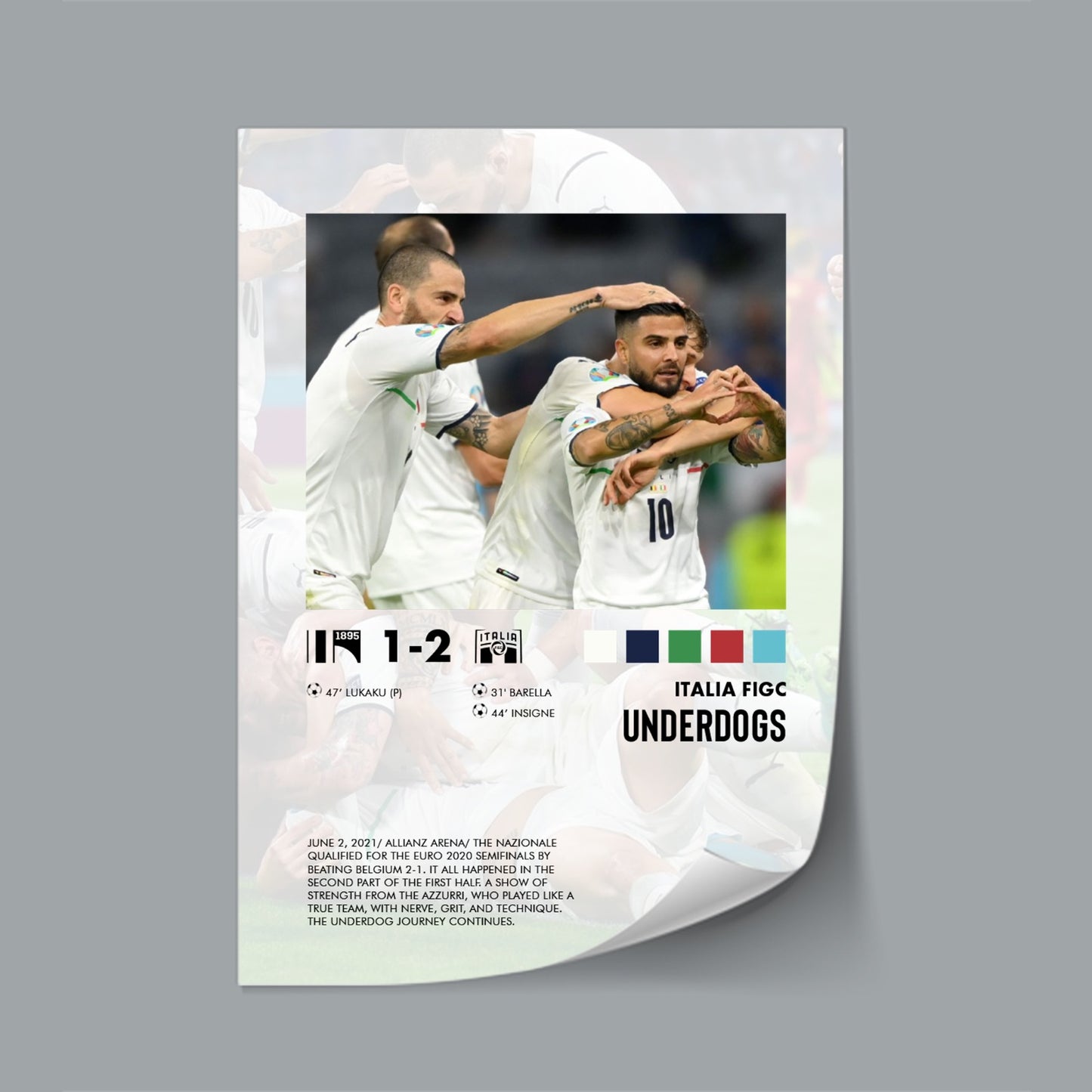 Belgium-Italy 1-2 poster