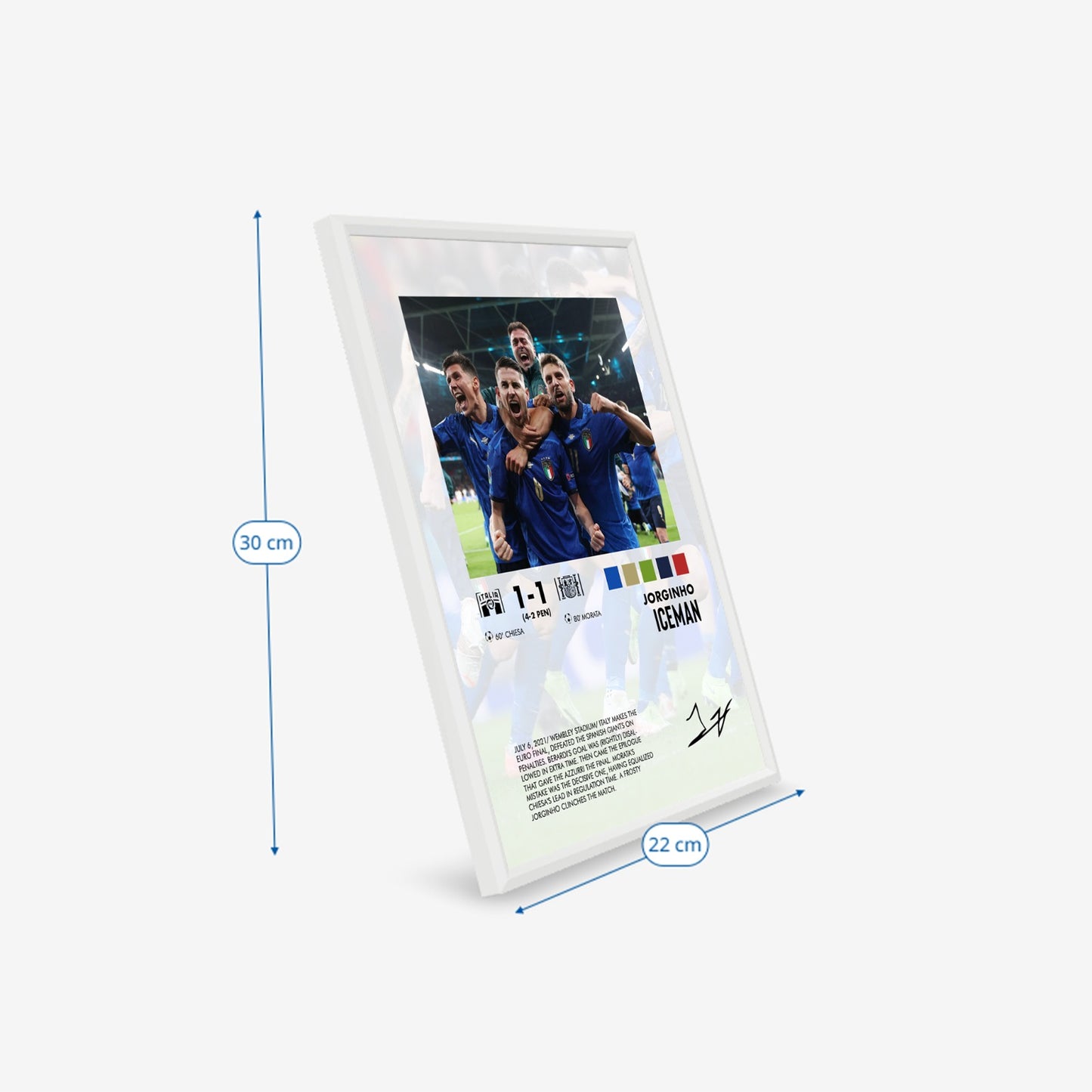 Italy-Spain 1-1 poster