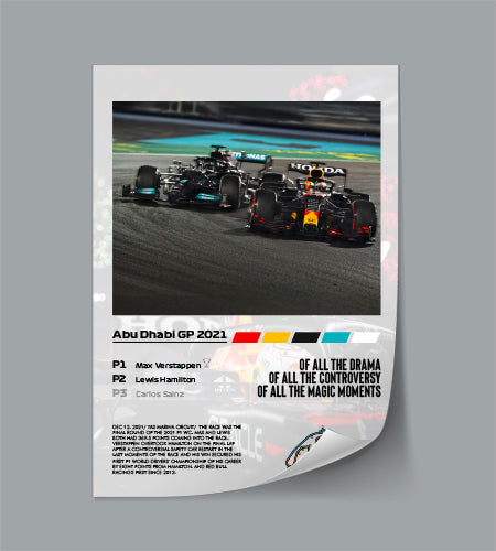 (F1) Abu Dahbi GP 2021 Hamilton vs Verstappen poster