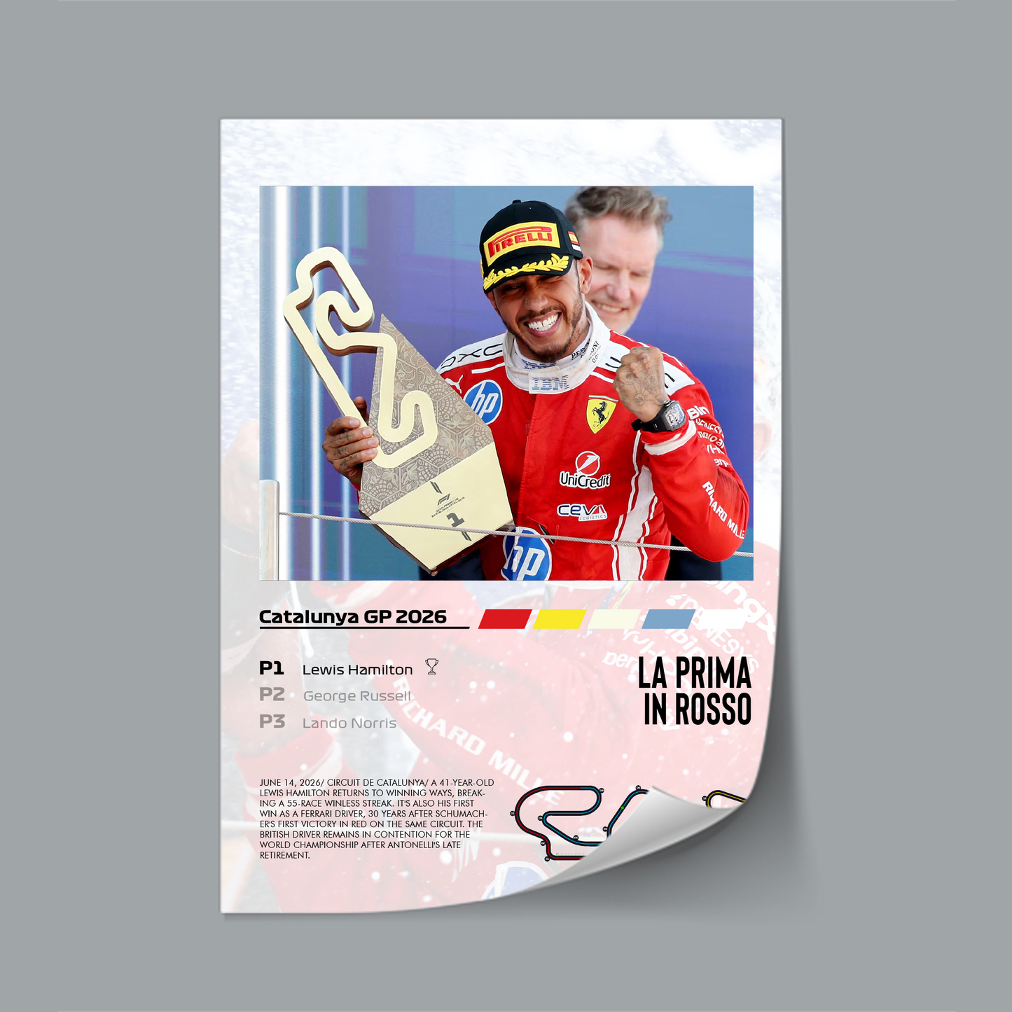 (F1) Catalunya GP 2026 Lewis Hamilton poster