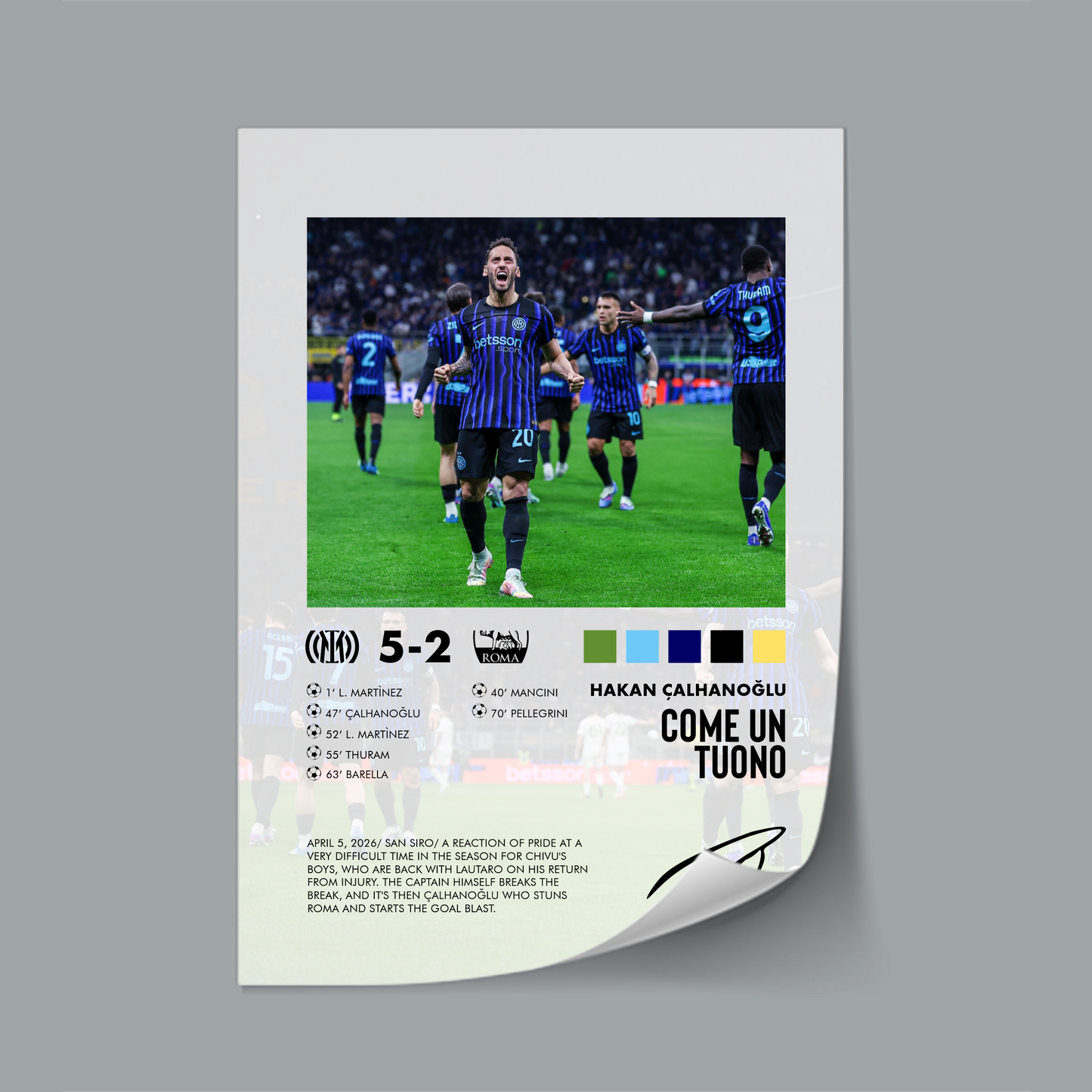 Inter-Roma 5-2 poster