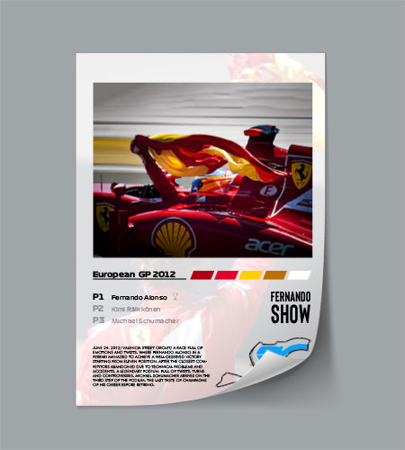 (F1) European GP 2012 Fernando Alonso poster