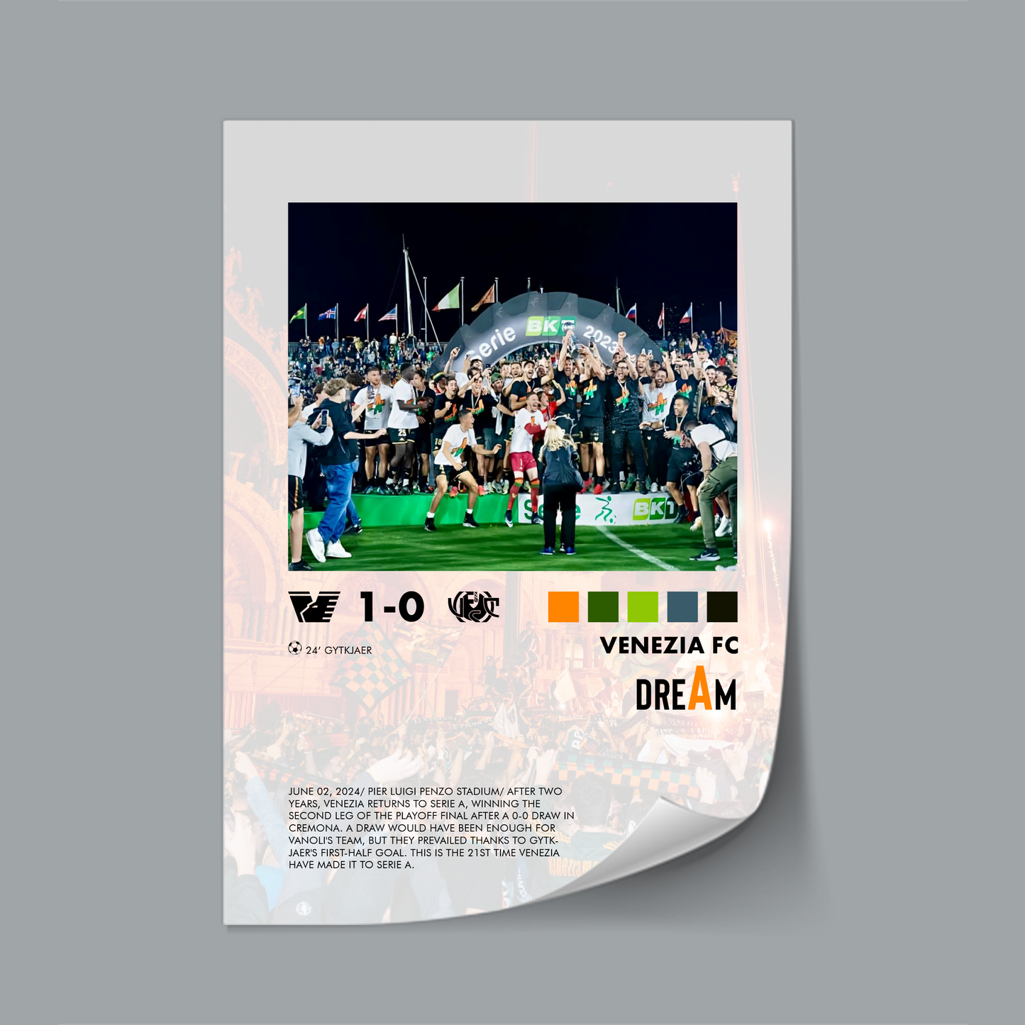 Venezia-Cremonese 1-0 poster