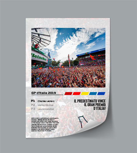 (F1) Monza GP 2019 Charles Leclerc poster