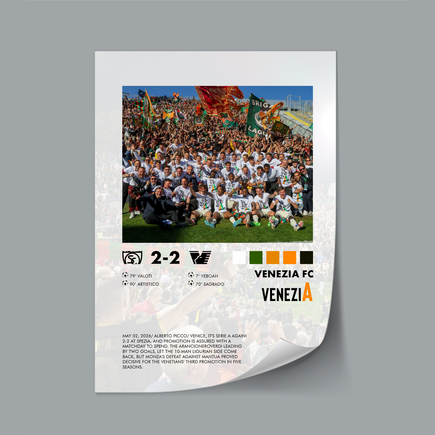 Spezia-Venezia 2-2 poster