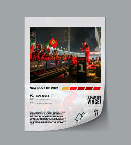 (F1) Singapore GP 2023 Carlos Sainz poster