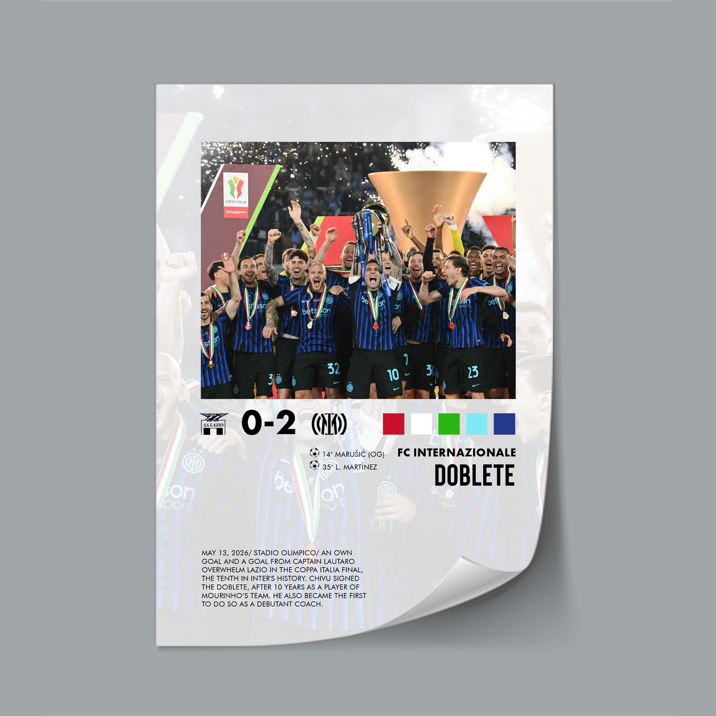Lazio-Inter 0-2 poster