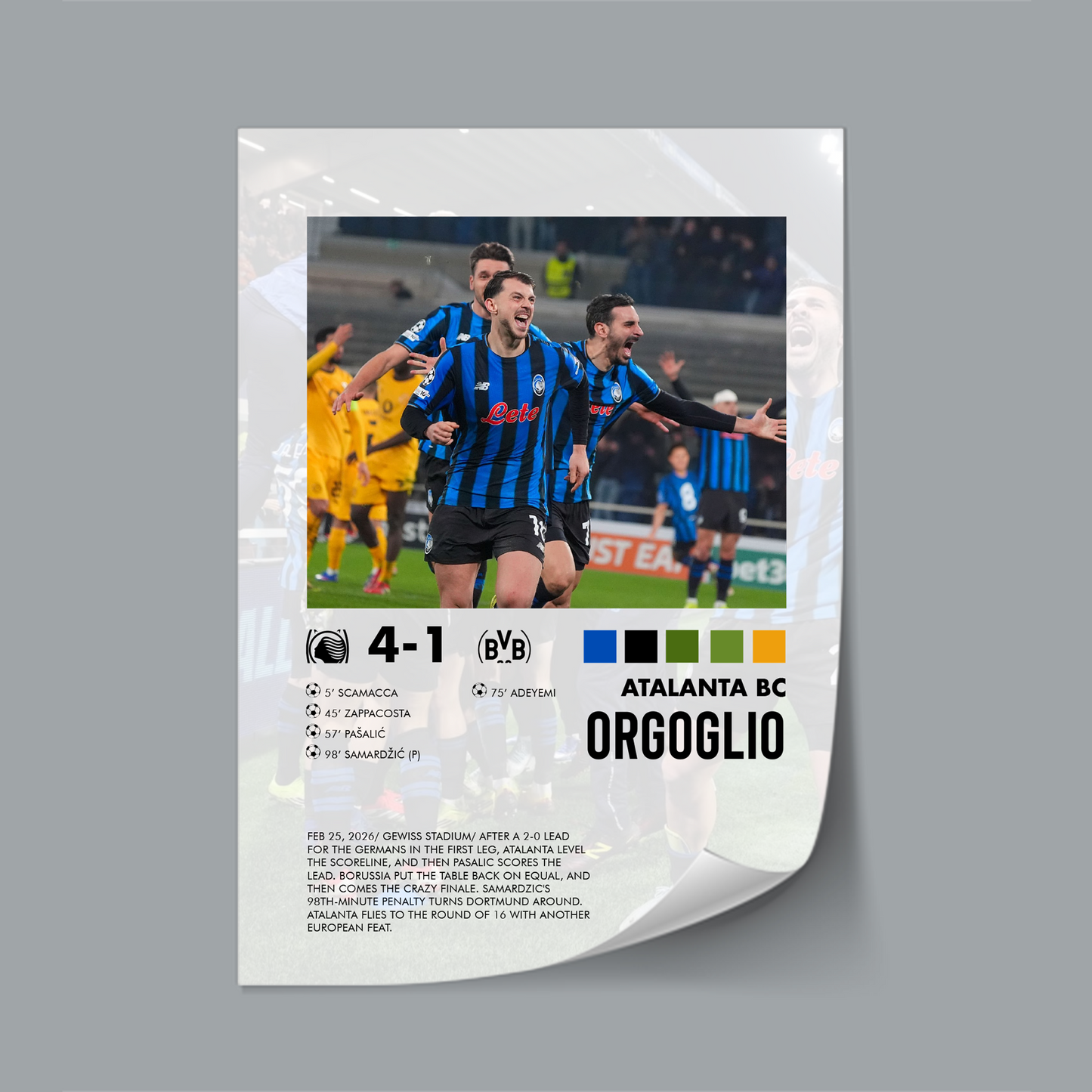 Atalanta-Borussia Dortmund 4-1 poster