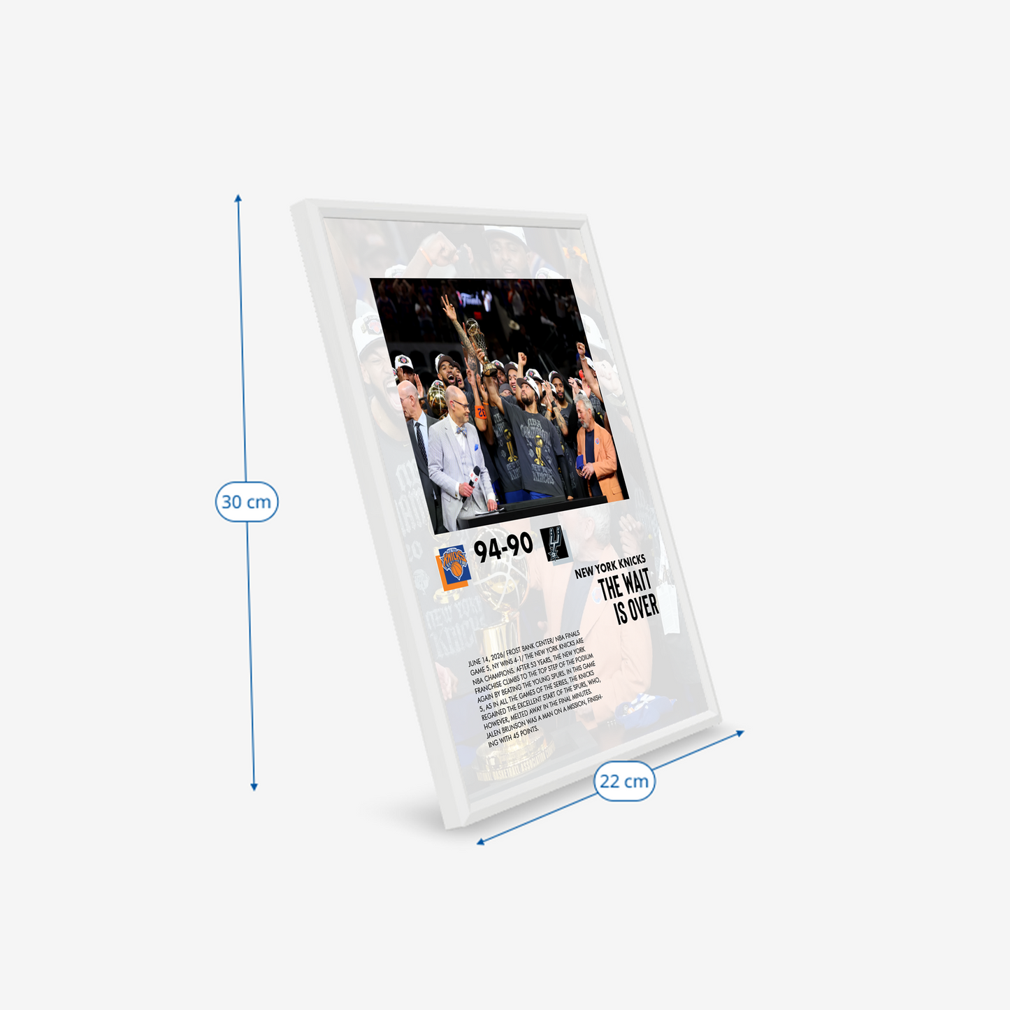 (NBA) New York Knicks- San Antonio Spurs NBA Finals 2026 poster