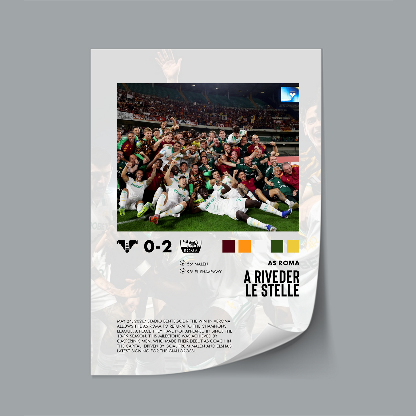 Verona-Roma 0-2 poster