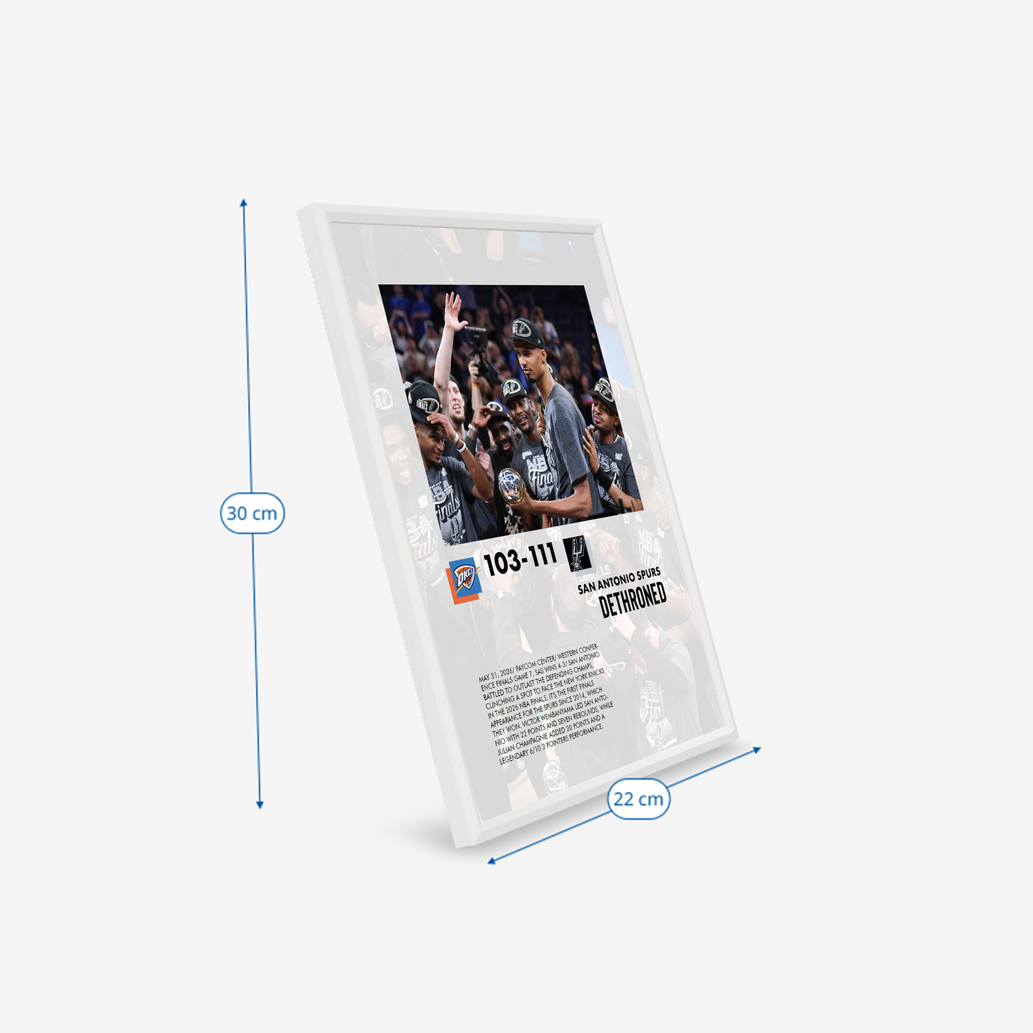 (NBA) Oklahoma Thunder- San Antonio Spurs Western Conference Finals 2026 poster