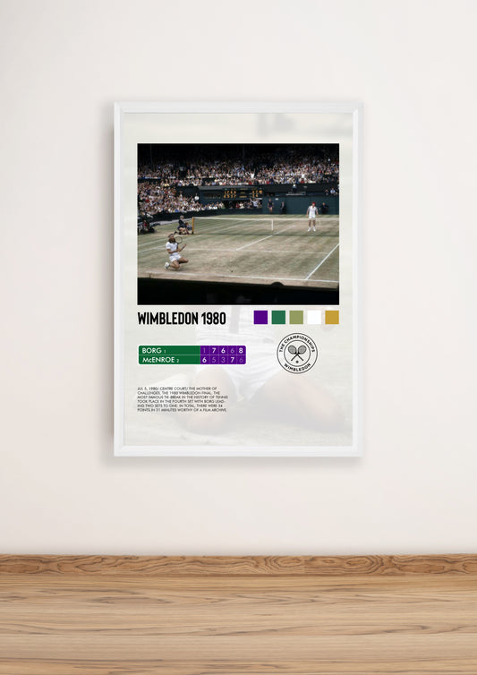 Borg vs McNroe Wimbledon 1980 Poster