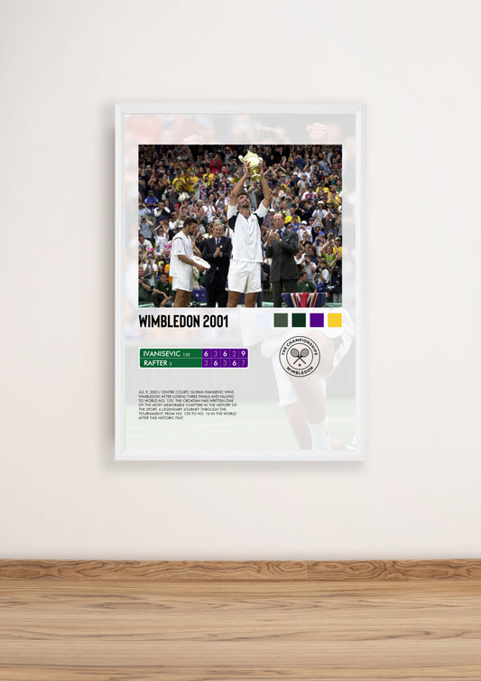 Ivanisevic vs Rafter Wimbledon 2001 Poster