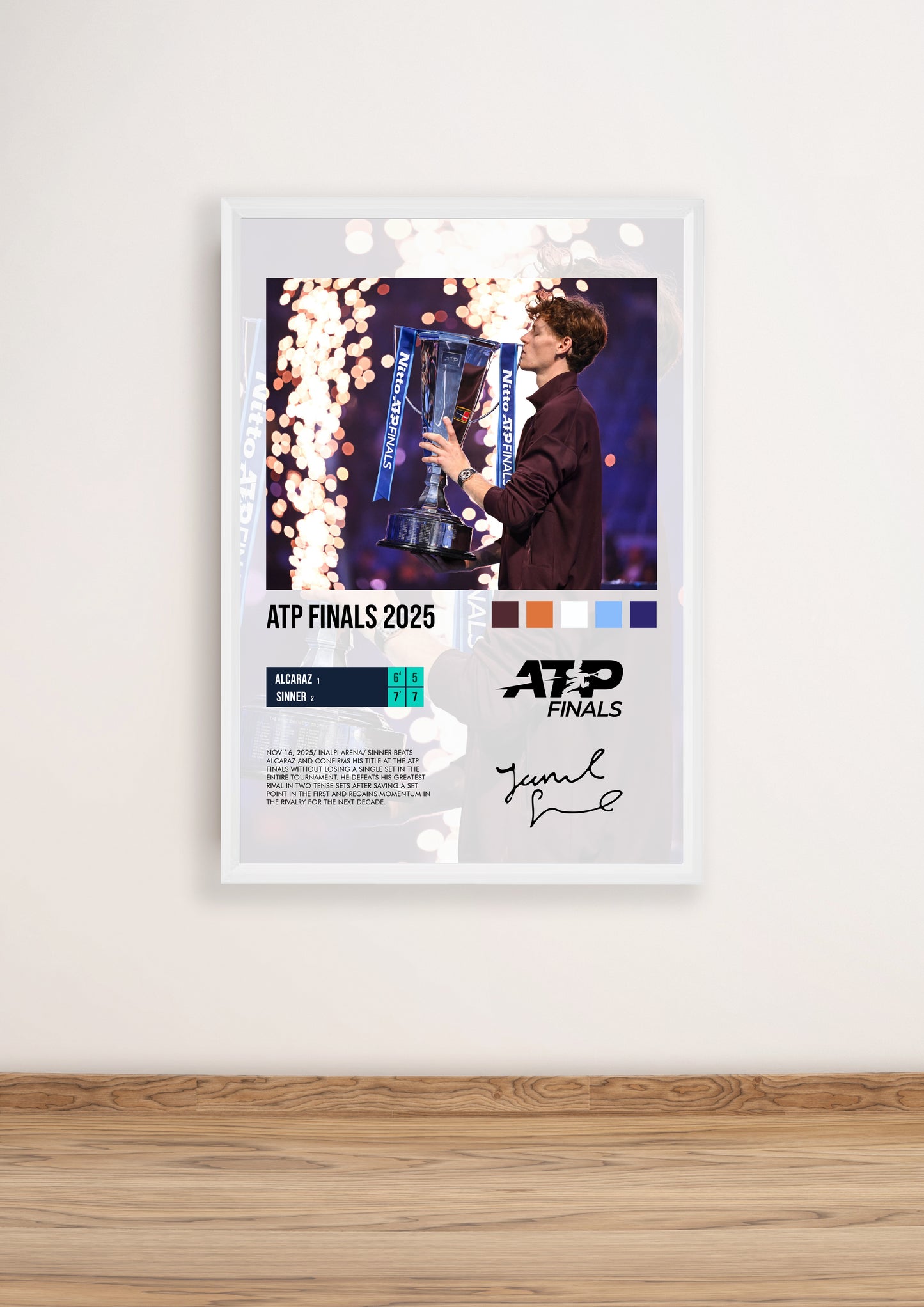 Sinner vs Alcaraz ATP Finals 2025 Poster