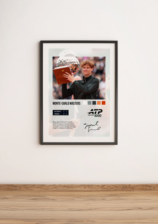 Alcaraz vs Sinner Montecarlo Masters 2026 Poster