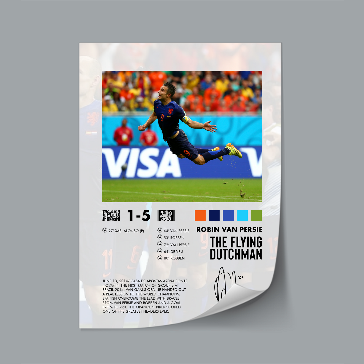Netherlands-Spain 5-1 poster
