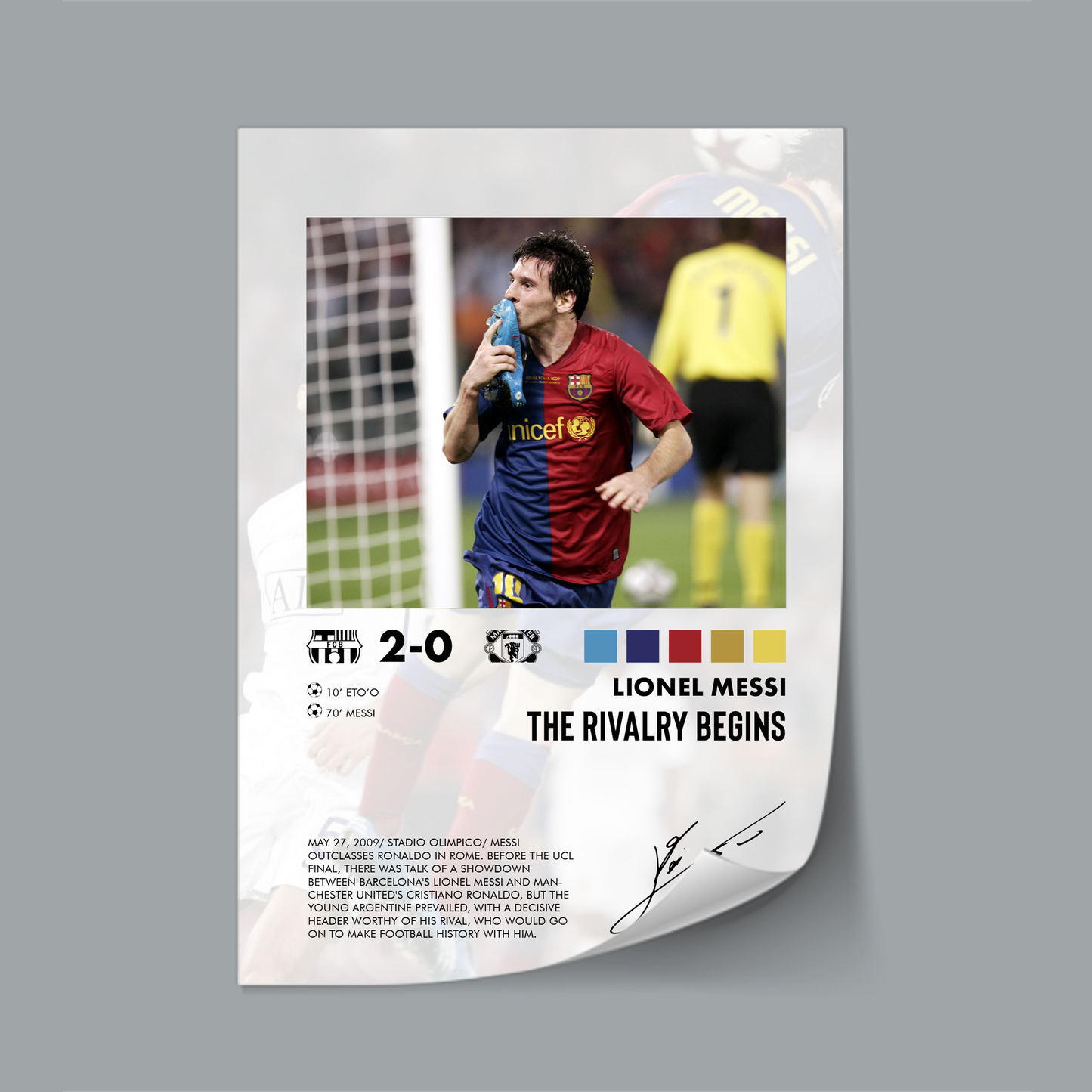 Barcelona-Manchester United 2-0 poster