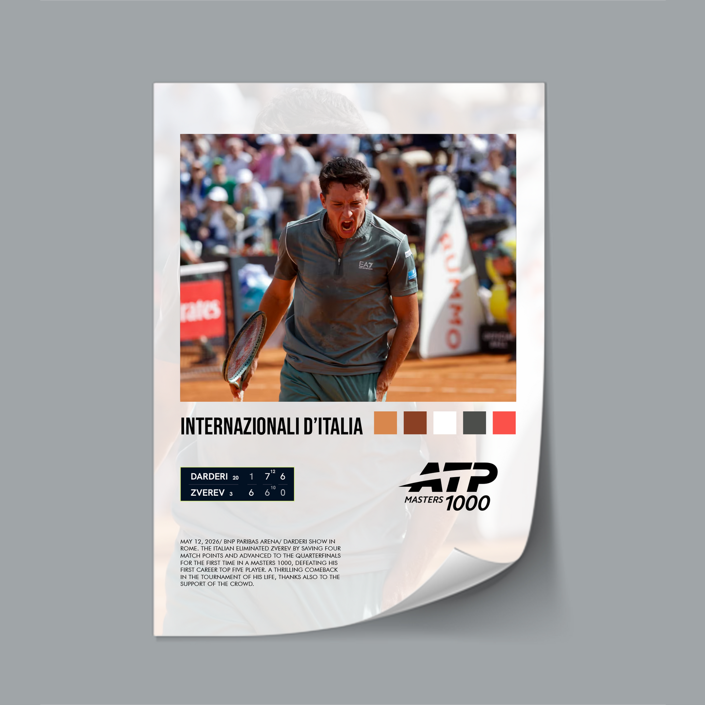 Darderi vs Zverev Internazionali d'Italia 2026 poster