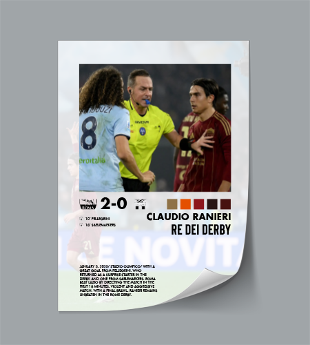 Roma-Lazio 2-0 poster
