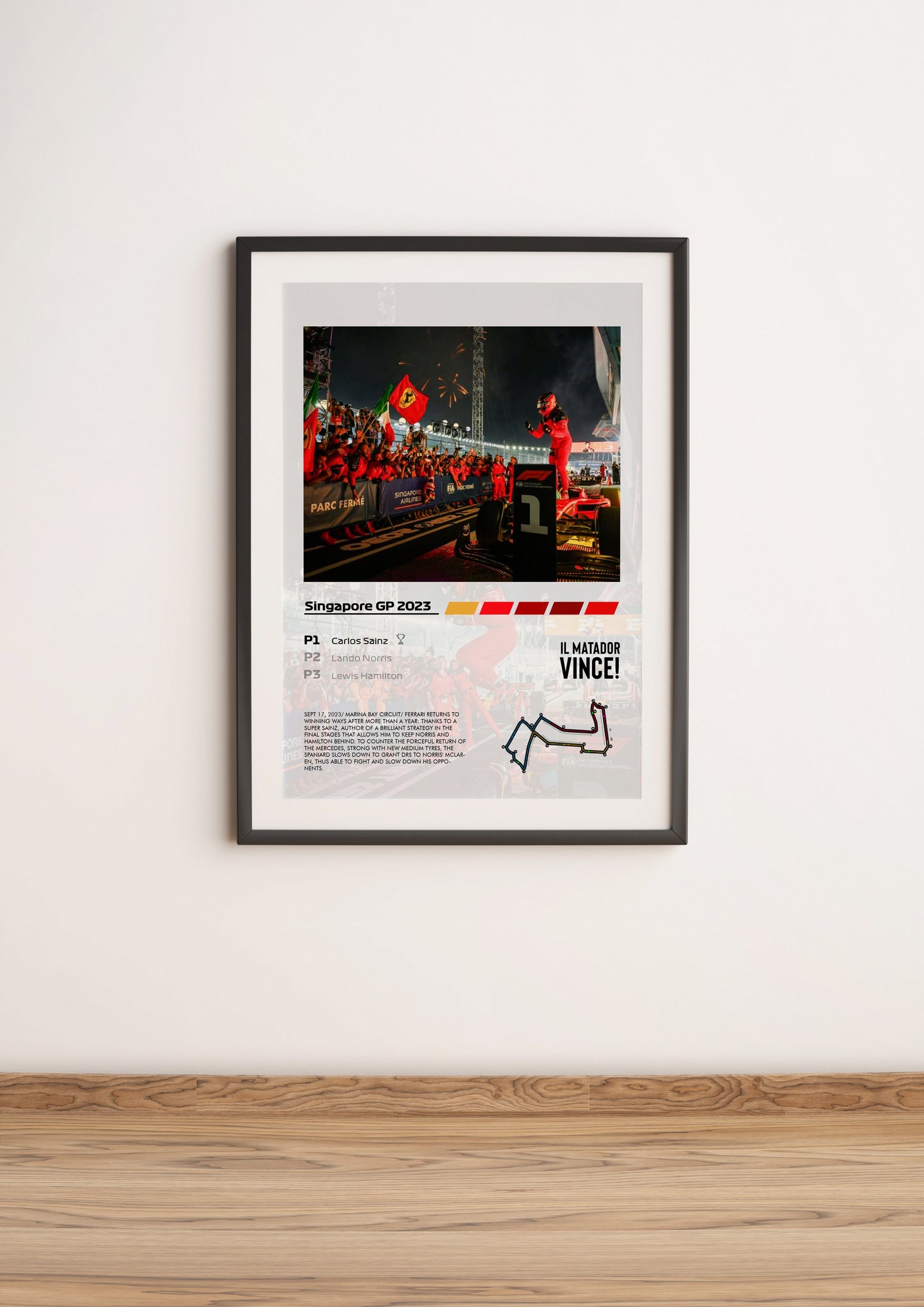 (F1) Singapore GP 2023 Carlos Sainz poster