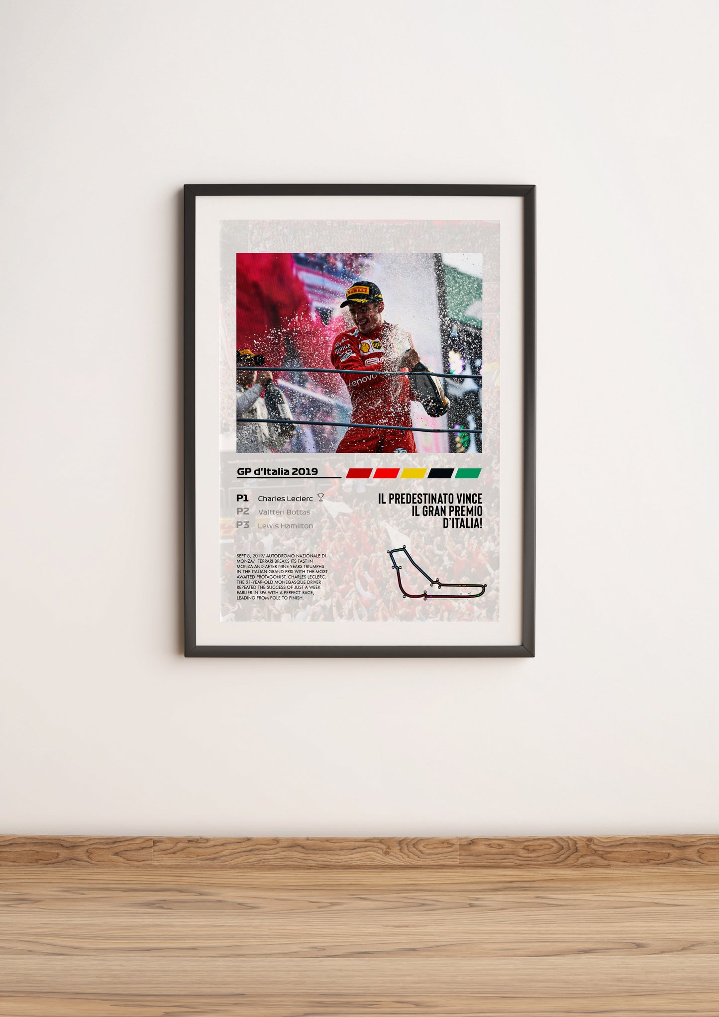 (F1) Monza GP 2019 Charles Leclerc poster