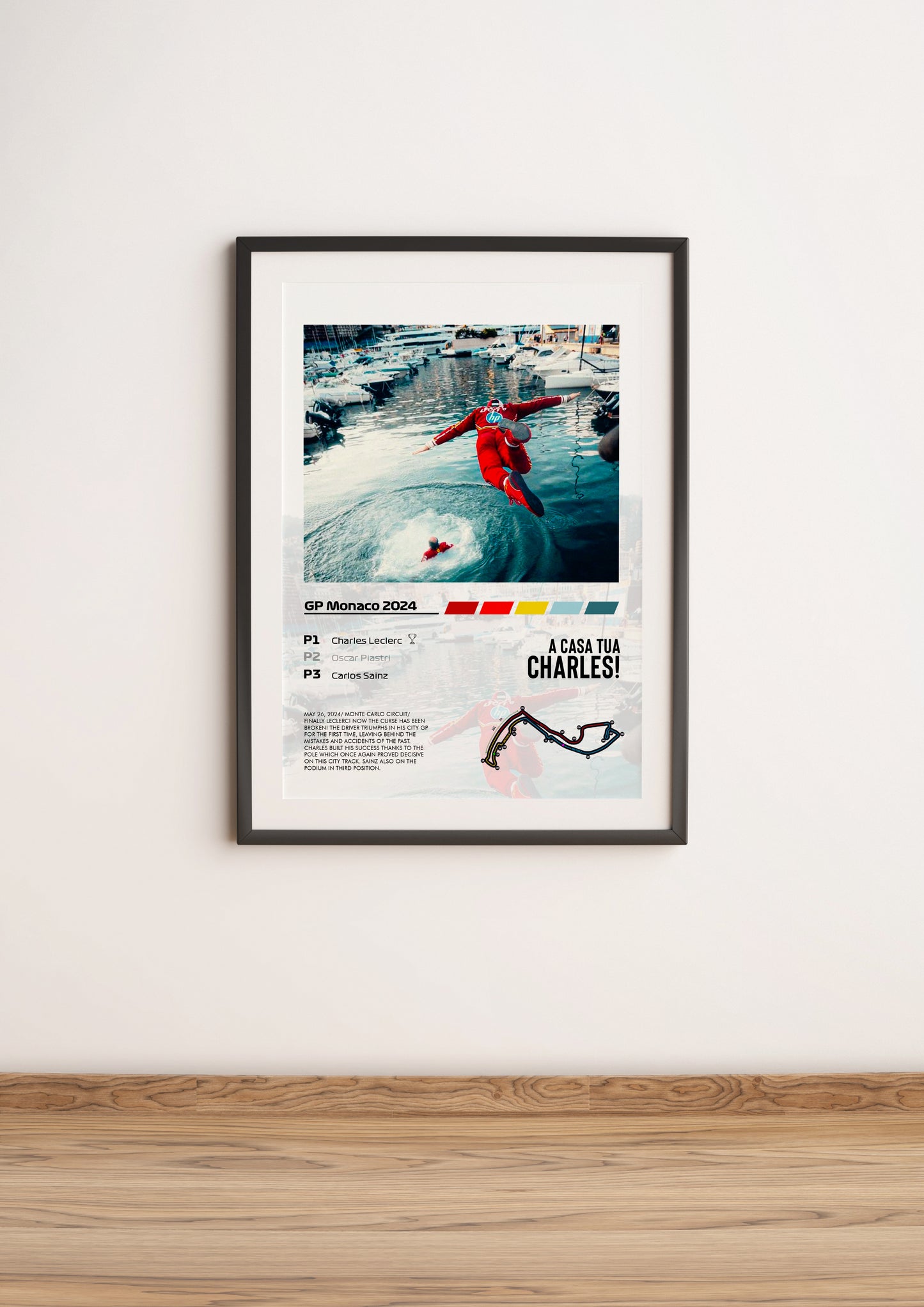 (F1) Monaco GP 2024 Charles Leclerc poster